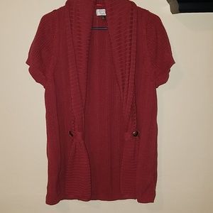 Short sleeve cardigan.